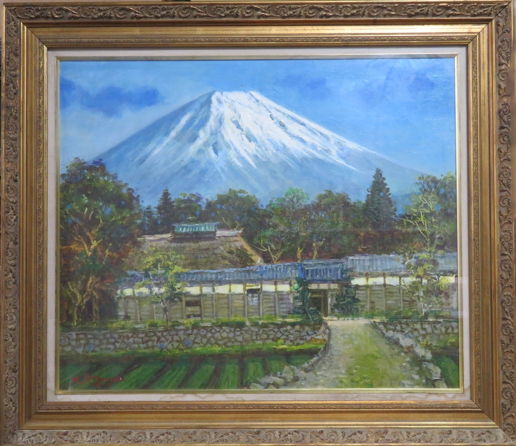 油彩画（日本）】小倉啓三郎 富士を買取り致しました。 | 骨董品高価 