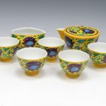 【作家物　磁器】高野昭阿弥　交趾　煎茶器を買取り致しました。