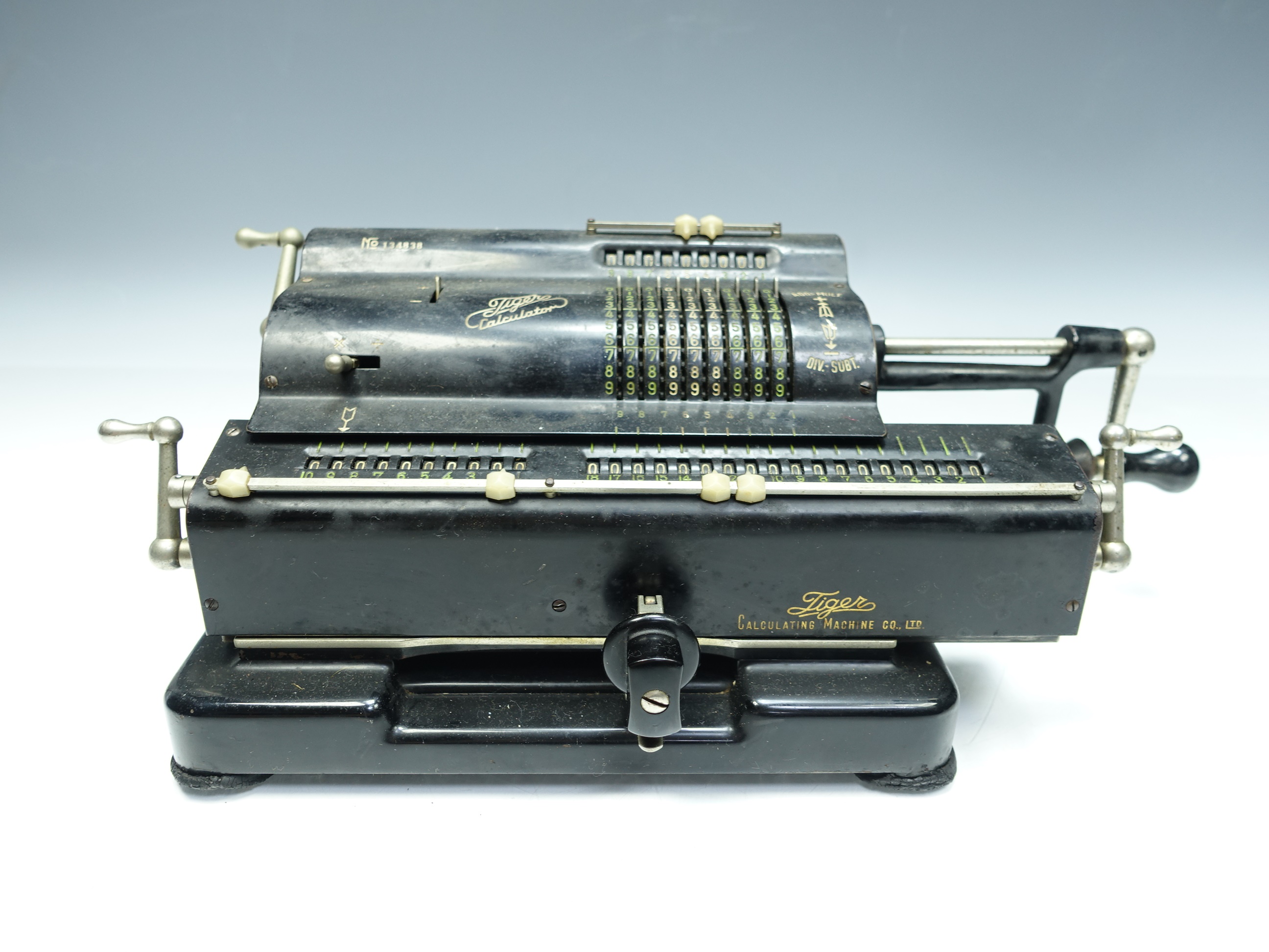 動作確認済み】TIGER CALCULATING / タイガー計算器 手回し計算機