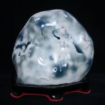 【水石・鑑賞石　その他】「ブルーアゲート・磨石」を買取り致しました。　