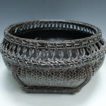 【竹製品】和田菁竺「唐物輪違い 炭斗」を買取り致しました。