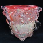 【硝子・切子】郡 和子「金箔散花瓶」を買取り致しました。　　