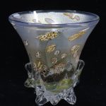 【硝子・切子】郡 和子「金箔散グラス」を買取り致しました。　