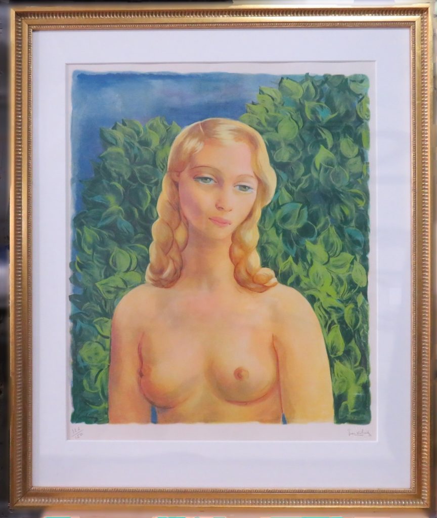 【版画（リトグラフ）】モイーズ・キスリング「庭の裸婦」を買取り致しました。　