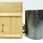 【銀製 煎茶道具】徳行堂「鎚起肌 純銀製茶筒」を買取り致しました。