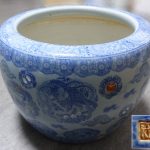 【火鉢】山本窯製「染付鳳凰文大火鉢」を買取り致しました。