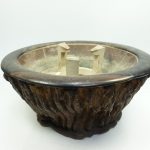 【火鉢】無銘「切株火鉢」を買取り致しました。