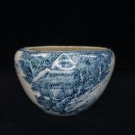 【骨董品 その他】佐野大助「染付山水図盆栽鉢」を買取り致しました。