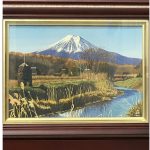 【絵画・油彩画】本松進一「忍野富士」