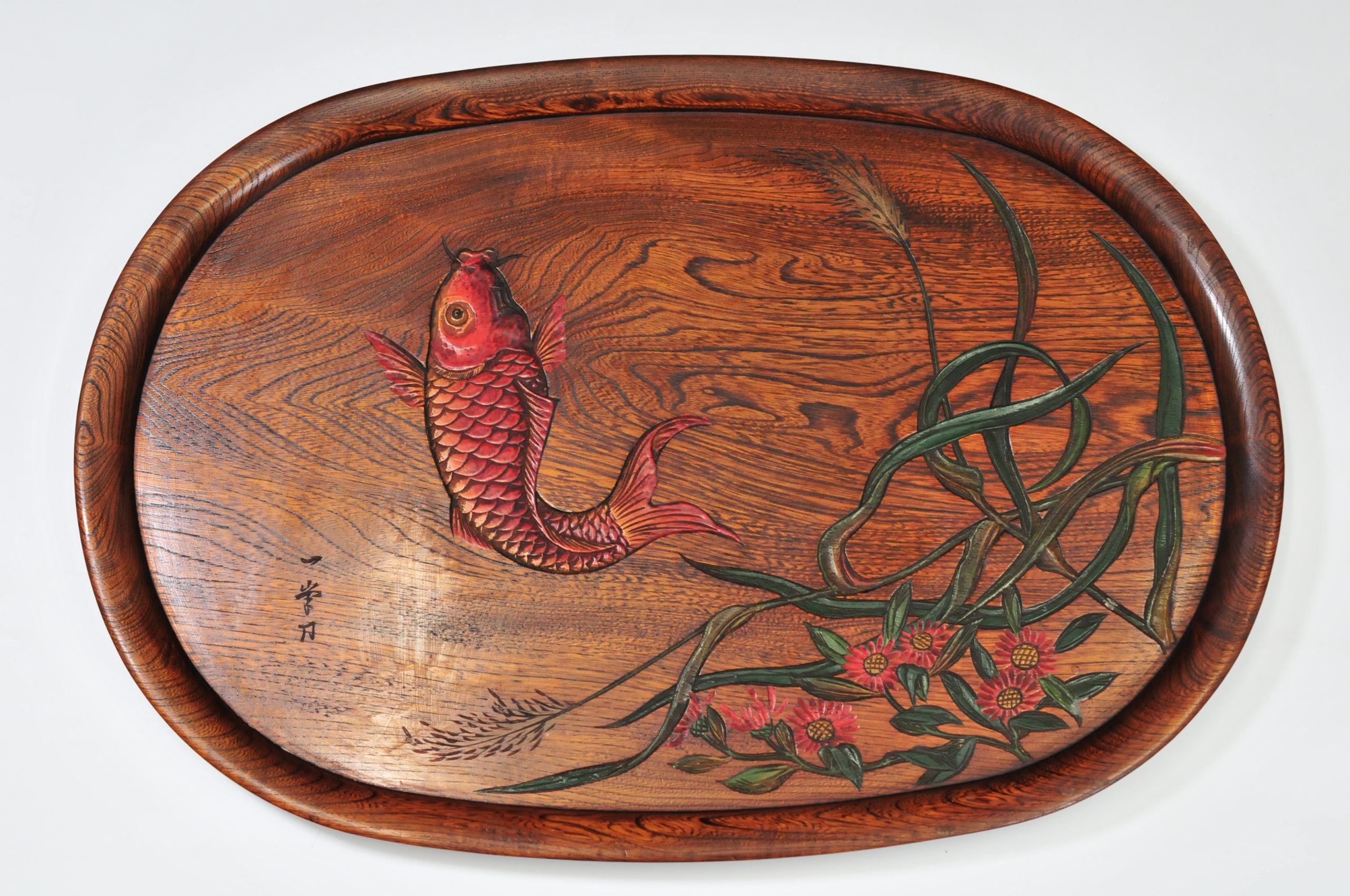 【骨董品・その他】一峯 讃岐彫 盆