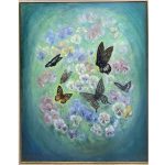 【絵画・油彩画】藤井藤二郎「蝶」